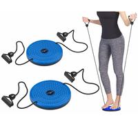 Pearl Sports 2 disques fitness avec extenseurs Ø 24,5 cm