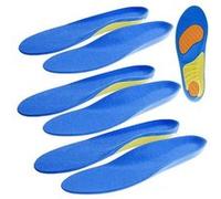 Pearl Sports : 3 paires de semelles de sport avec amorti gel - Pointures 39 à 46 bleu G