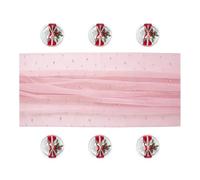 Pearl Table Runner, Elegant White Tulle, Grip with , Festive Holder, Decorative Prop with Modern Design, Dining Tool for Easter Christmas Thanksgiving Holiday Kitchen Living Room Event