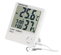 Pearl Thermomètre-hygromètre numérique avec capteur extérieur et fonction réveil