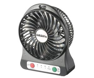 Pearl Ventilateur de table rechargeable 2en1 avec lampe