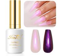 Pearl-Vernis À Ongles Uv-15 Ml-Rose Violet Transparent Shell Scintillant-Mermaid Nacre-Brillant Nacré Irisé-Printemps Été-Séchage Uv Led