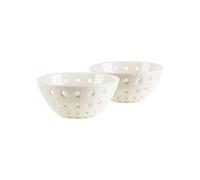 LOT 2 BOLS ⌀12CM "LE MURRINE" Pearl/White/Pearl