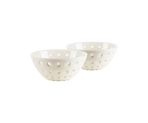Pearl/White/Pearl LOT 2 BOLS ⌀12CM "LE MURRINE"