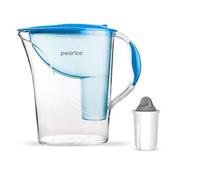 PearlCo - Filtre à eau standard (bleu) avec 1 cartouche filtrante Protect+ classic (pour eau dure) - Compatible avec Brita Classic