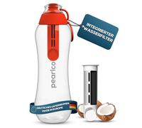PearlCo - Gourde avec filtre 0,5 l (rouge) | Gourde sans BPA | école, sport, eau, voyage.