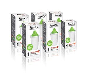 PearlCo Lot de 6 cartouches filtrantes alcalines classic pour eau alcaline - Compatible avec Brita classic