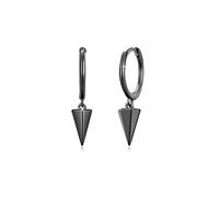 PEARLOVE Petites Boucles D'oreilles Huggie en Argent Sterling 925 pour Femmes Mimi Géométrique Triangle Cone Drop/Dangle Boucles D'oreilles Délicates pour Femmes et Filles