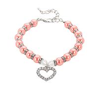 Pearls And Diamonds Chaîne réglable pour chien et chat avec diamant Flash pour chien adulte de petite race senior (rose, L)