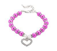 Pearls And Diamonds Chaîne réglable pour chien et chat - Diamant Flash - Nourriture pour chien adulte de petite race (rose vif, S)