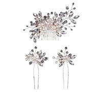 Pearls Wedding Flower Hair Comb Bride Pins Clips Set Cute Fork Headpieces For Women Jewelry Accessory(J6971RG)