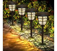 pearlstar Lot de 8 lampes solaires d'extérieur imperméables, super lumineuses et durables pour chemin, jardin, pelouse, allée