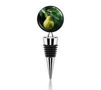 Pears on The Tree Bouchon de bouteille de vin en alliage de zinc réutilisable anti-fuite Bouchon de bouteille de vin en liège mignon économiseur de champagne décoratif Bouchon cadeau pour homme et