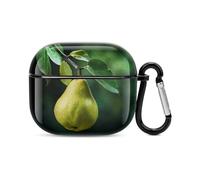 Pears on The Tree Coque de protection intégrale antichoc pour écouteurs Bluetooth avec chargeur sans fil et porte-clés Cadeau personnalisé pour AirPods 3