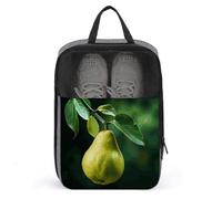 Pears on The Tree Sac à chaussures de voyage résistant à la poussière Pochette à chaussures portable avec sangle de transport pour voyage Utilisation quotidienne Pochette de rangement Gris Taille
