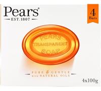 Pears Pacquet De 4 Bar Savon Transparent Amber 100 G 1 Unité