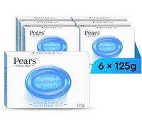 Pears Pure & Gentle Lot De 6 Barres De Savon Naturelles Transparentes - Fabriqué Avec Des Extraits De Menthe, Nettoyant Nourrissant Et Rafraîchissant, Soin De La Peau Doux Et Apaisant, Pure