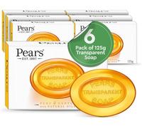Pears Pure & Gentle Lot De 6 Barres De Savon Transparentes Aux Huiles Naturelles 125 G