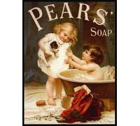 Pears Soap - Puppy Bath Time - Mini Metal Wall Sign by Vintage Wall Signs