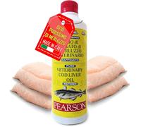Pearson Pure Veterinary Huile de foie de morue pour chiens, chats, chevaux et autres animaux. Pelage brillant et sain, source de vitamines et d'oméga3. Flacon de 1000ML.