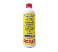 Pearson Pure Veterinary Huile de foie de morue pour chiens, chats, chevaux et autres animaux. Pelage brillant et sain, source de vitamines et d'oméga3. Flacon de 1000ML.