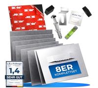 PEARWAY™ - Crochet de suspension autocollant - Avec adhésif 3M original - En aluminium Dibond & verre acrylique - Support de miroir mural - Pour photos lourdes - Support de miroir - Suspension de