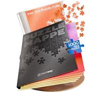 pearway - Porte-puzzle solide [avec film puzzle de 5 m inclus] pour puzzles jusqu'à 1000 pièces - L'accessoire parfait pour le rangement des puzzles - Organiseur pour jusqu'à 40 œuvres - Porte-puzzle
