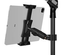 Peastrex Support pour iPad mic, Tablette et téléphone Support de Musique réglable Rotatif avec Super poignée de Serrage pour iPad Pro 12.9 Air Mini, Android, iPhone et tablettes de 4 à 13,5"