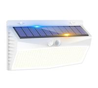 Peasur 368LED Lampe Solaire Exterieur Detecteur de Mouvement, 3 Modes Spot Solaire, Étanche Lumiere LED Solaire Extérieur, éclairage pour Murale Jardin Outdoor Garage Cour Blanc Froid, Lot de 1