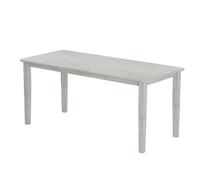 Peatuk Table de salle à manger en bois massif, partie de la table de salle à manger, table mélangée et assortie, chaises vendues séparément pour salle à manger, cuisine, gris
