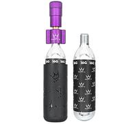 Peaty's Gonfleur CO2 Vélo Holeshot avec 2 Cartouches 16g - Pompe à Vélo Compacte pour Valve Presta, Gonfleur Pneu Rapide avec Couvercle Antigel, Design en Ligne Droite pour Route/Gravel - Violet