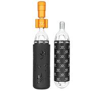 Peaty's Gonfleur CO2 Vélo Holeshot avec 2 Cartouches 25g - Pompe à Vélo Compacte pour Valve Presta, Gonfleur Pneu Ultra-Rapide avec Couvercle Antigel, Design en Ligne Droite pour VTT - Mangue