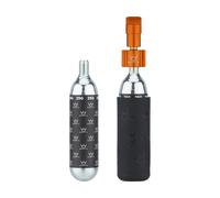 Gonfleur co2 peaty s holeshot mtb orange 2 cartouches de co2 25g