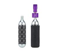 Gonfleur co2 peaty s holeshot mtb violet 2 cartouches de co2 25g