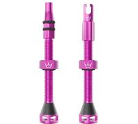 Peaty's Holeshot Fast Flow Valves tubeless - Design Anti-bouchage à Fort débit d’air, Montage Rapide des pneus, Aluminium 7075, Compatibles avec Les Inserts de Jante VTT, 60mm Punch