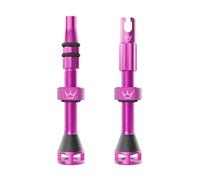 Peaty's Holeshot Fast Flow Valves tubeless - Design Anti-bouchage à Fort débit d’air, Montage Rapide des pneus, Aluminium 7075, Compatibles avec Les Inserts de Jante VTT, 42mm Punch