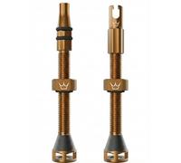 Peaty's Holeshot Fast Flow Valves tubeless - Design Anti-bouchage à Fort débit d’air, Montage Rapide des pneus, Aluminium 7075, Compatibles avec Les Inserts de Jante VTT, 60mm Bourbon