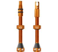 Peaty's Holeshot Fast Flow Valves tubeless - Design Anti-bouchage à Fort débit d’air, Montage Rapide des pneus, Aluminium 7075, Compatibles avec Les Inserts de Jante VTT, 60mm Mangue