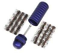 Peaty's Holeshot Kit de Réparation Pneu Tubeless - Outil de Vélo pour Les Crevaisons, Fourche Simple Face et Bouchons 3 mm et 1,5 mm, Réparation Efficace des Pneus de Vélo - Marine