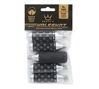 Peaty's Holeshot Recharge Pack - 5 Cartouches CO2 de 16 g avec Couvercle Antigel pour Pompe à Vélo, Gonfleur CO2 Vélo Couvercle Antigel à Fond Fermé, Efficace Alternative à la Pompe à Air
