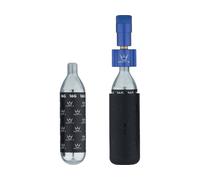 Gonfleur co2 peaty s holeshot route gravel bleu fonce 2 cartouches de co2 16g