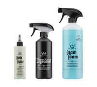 Peaty's Kit de nettoyage laver dégraisser lubrifier sécher coloré universal