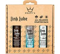 Peaty's Huile de chaîne LinkLube Pack de démarrage Toutes saisons Flacon 180 ml
