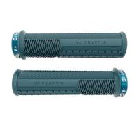 Peaty's Monarch Pro Vélo de Montagne Grips - Grips Knurl pour Contrôle de Précision, Dual Compound avec Noyau Amortisseur, BMX, Ebike & VTT - Épais 32-34mm, Bleu Orage