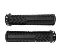 Peaty's Monarch Pro Vélo de Montagne Grips - Grips Texture Champignon pour Confort sur Sentiers, Dual Compound avec Noyau Amortisseur, BMX, Ebike & VTT - Épais 32-34mm, Noir
