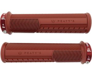 Peaty's Poignées de guidon Monarch Pro Grip Knurl Lock-On rouge