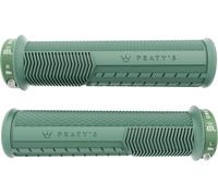 Peaty's Poignées de guidon Monarch Pro Grip Knurl Lock-On vert