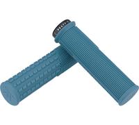 Peaty's Poignées de guidon verrouillables Monarch Grips Mushroom bleue thick