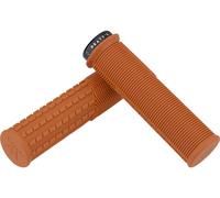 Peaty's Poignées de guidon verrouillables Monarch Grips Mushroom orange thick
