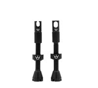 Peaty's x Chris King MK2 Valve Tubeless Presta - Clé à Rayons Intégrée, Bouchon de Retrait du Noyau de Valve, Aluminium 7075, Compatible avec Insert, Accessoire Velo pour Pneu de Vélo - Noir 60 mm